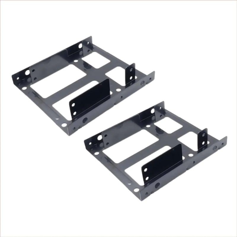 WiredCom® |2 Pcs| 2.5 to 3.5 Bay Internal Hard Disk HDD SSD Bracket Hard Drive Dual Desktop SSD Mounting Bracket Trey