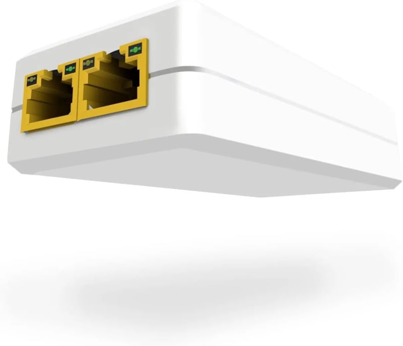 WiredCom® Poe Extend Swtich Repeater, Supports IEEE802.3af/at, Plug-and-Play, Cascade 2-3 Times, No Power Required. Distance Extend 100M (328ft)