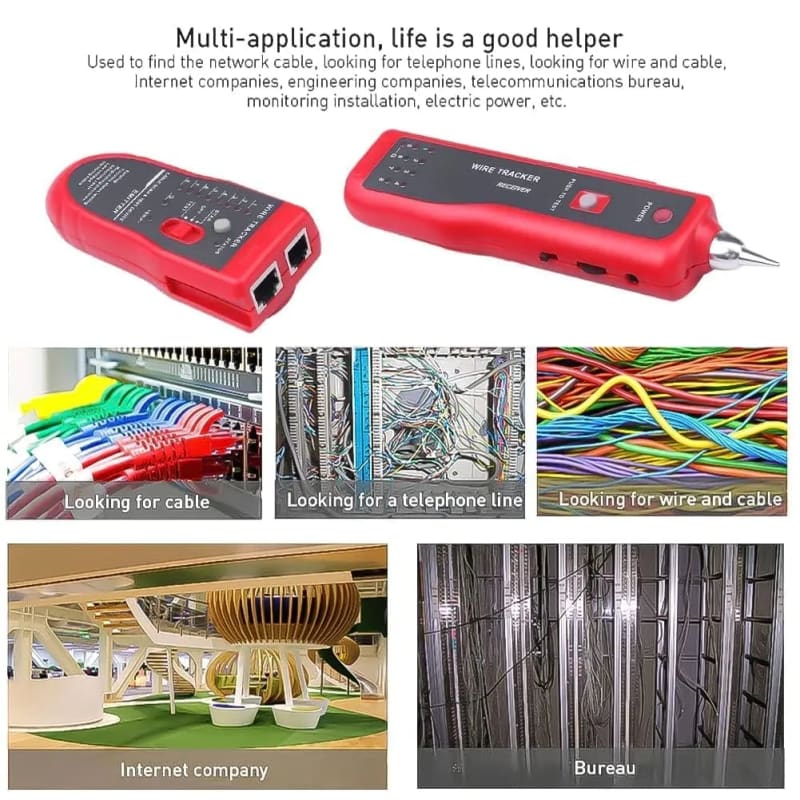 WiredCom® Wire Tracker Cable Break Point Tester for Network Cable Check RJ45 Ethernet LAN Telephone Line Finder Checker RJ11