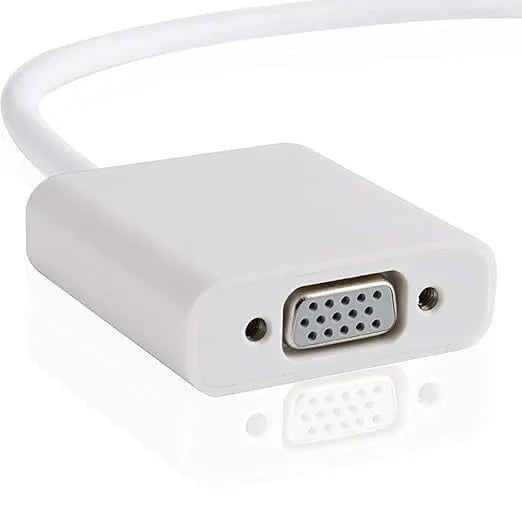 Mini DisplayPort Male to VGA Female Adapter for Laptop, HDTV, Monitor, or Projector (Thunderbolt Compatible)