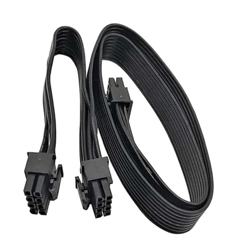 WiredCom ATX 8-Pin Male to 2X8 PCI-E Pin (6+2 Pin) Male PSU ATX Power Supply Cable, Connector, 8-Pin to Dual 8-Pin