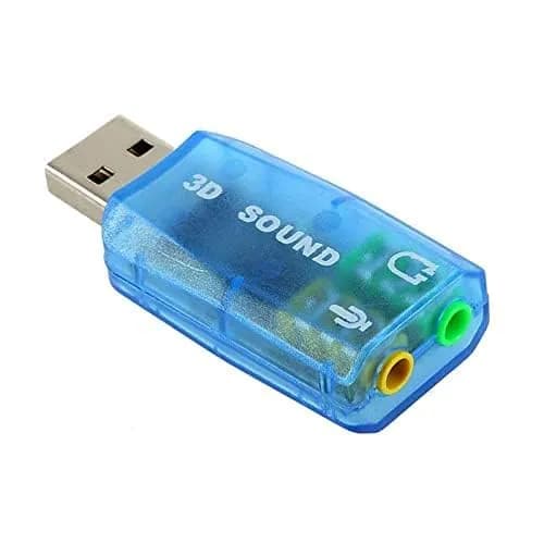 WiredCom® 3D Sound 5.1 USB Audio Controller External Sound Card (Integrated 2 Channel) for Computer/PC/Laptop