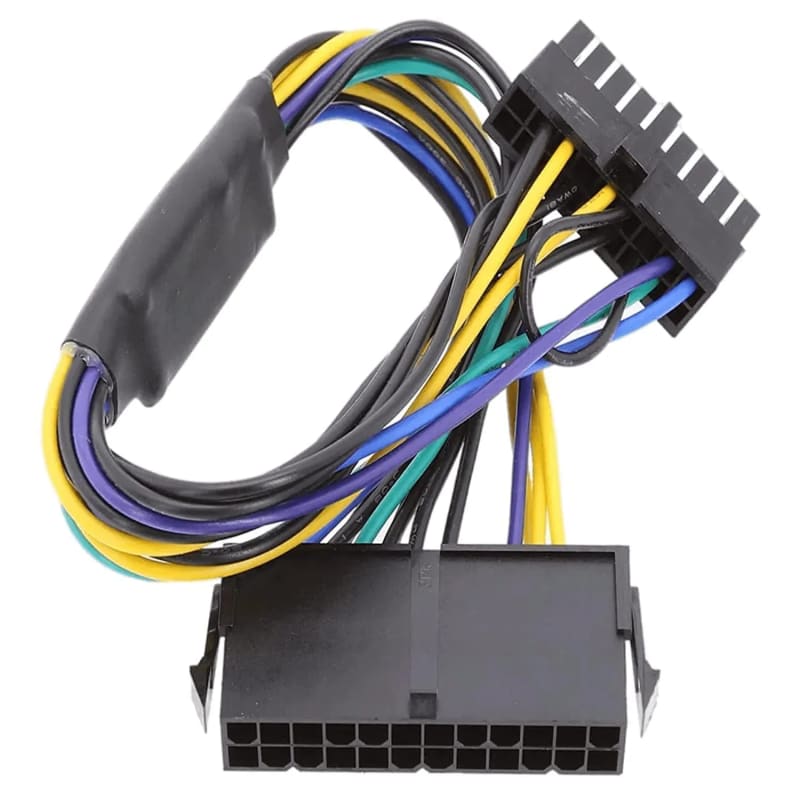 WiredCom® ATX PSU 24 Pin to 18 Pin Power Supply Braided Sleeved Cable for HP Z220 Z230 Z420 Z620 Workstation, IBM/Lenovo PCs, Motherboards C2418
