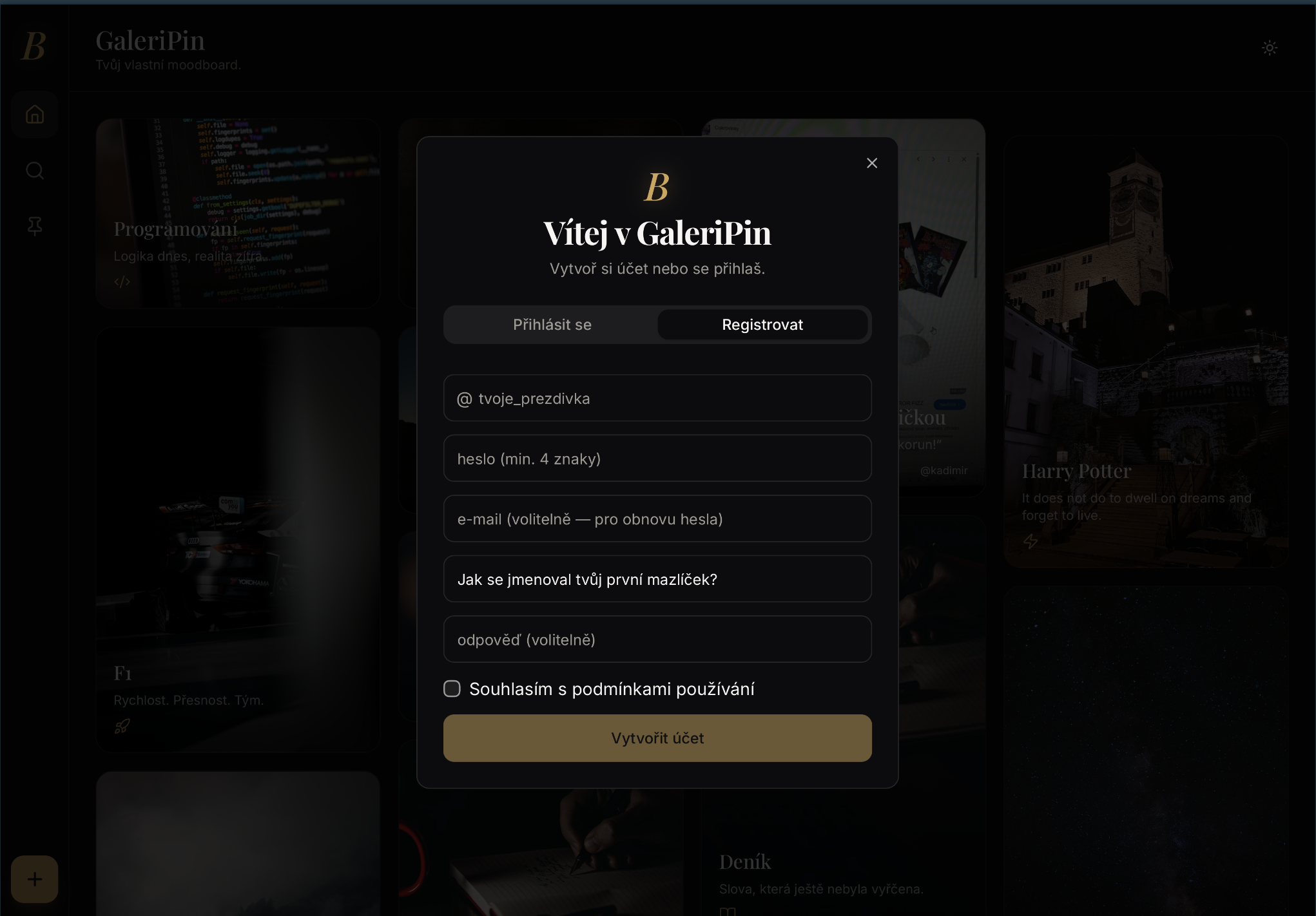Registrace
