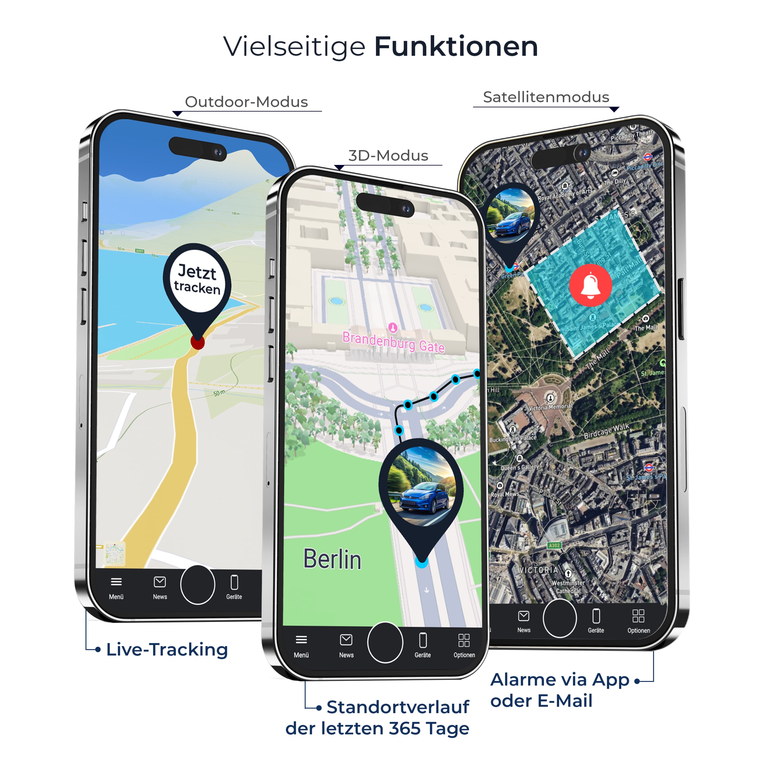 Salind 01 4G im FINDER-Portal — Live-Tracking, Verlauf, Alarme