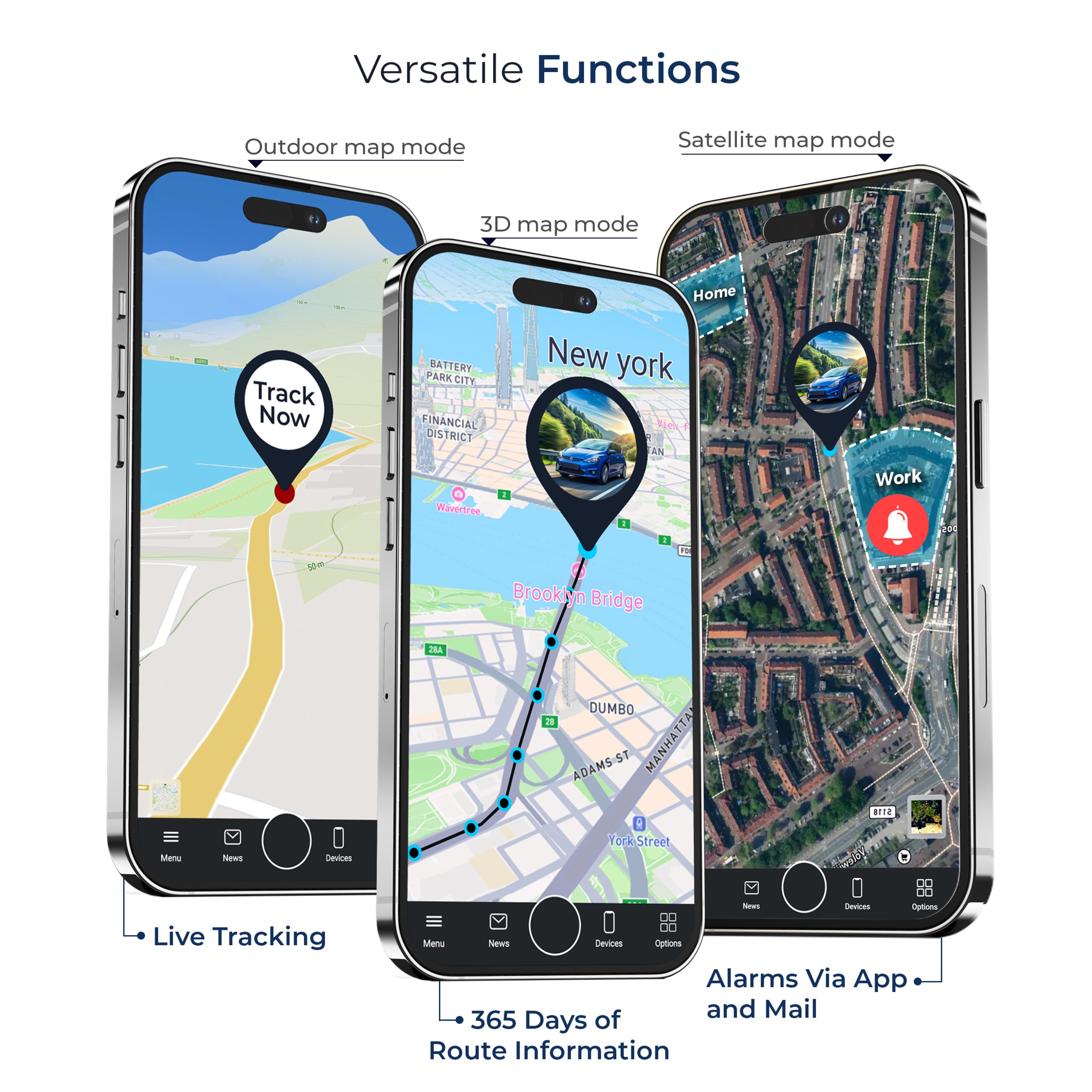 Salind 20 4G in the FINDER Portal app — live tracking and alarms