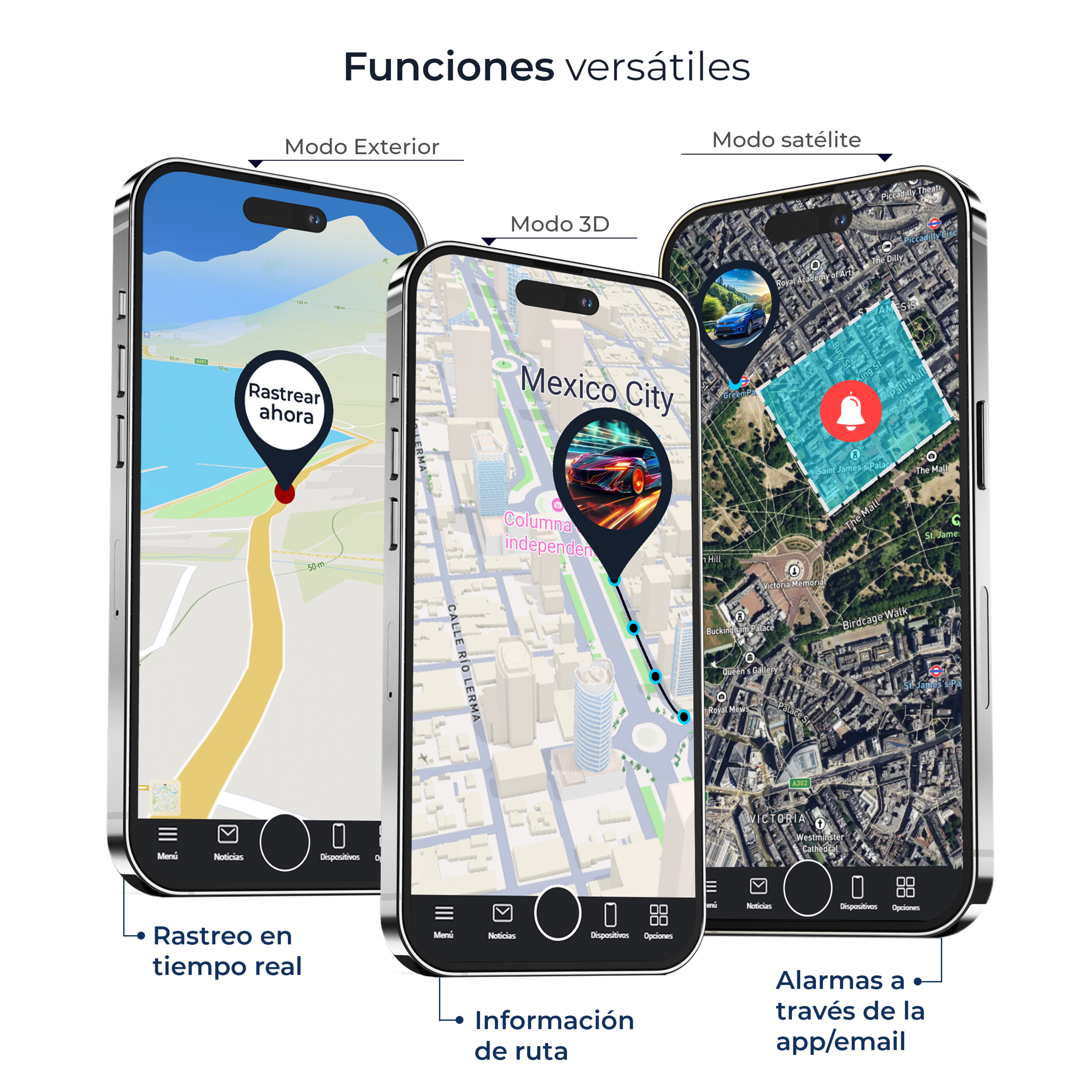 Salind 01 4G en la app FINDER Portal — rastreo en vivo, historial, alarmas