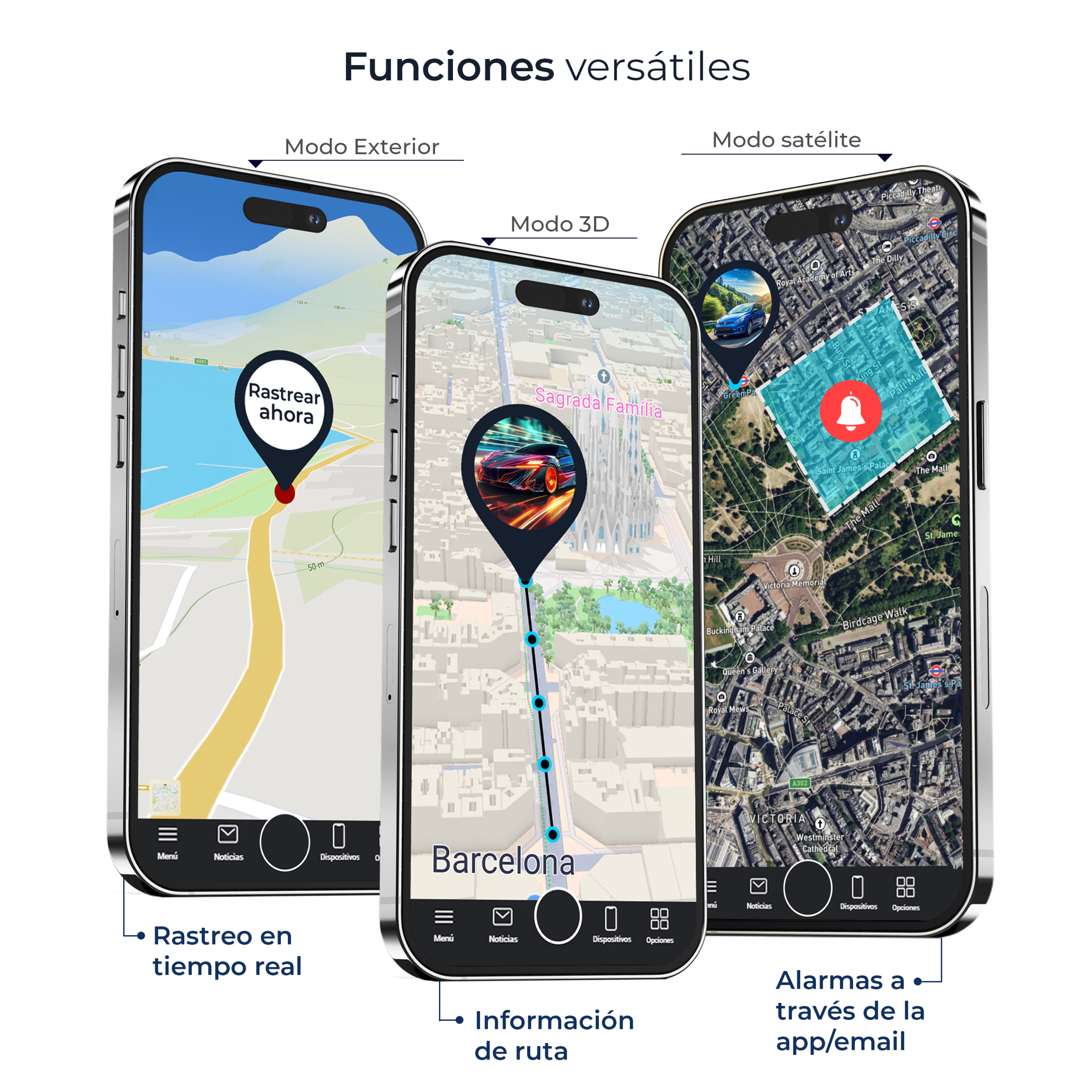 Salind 01 4G en la app FINDER Portal — rastreo en vivo, historial, alarmas