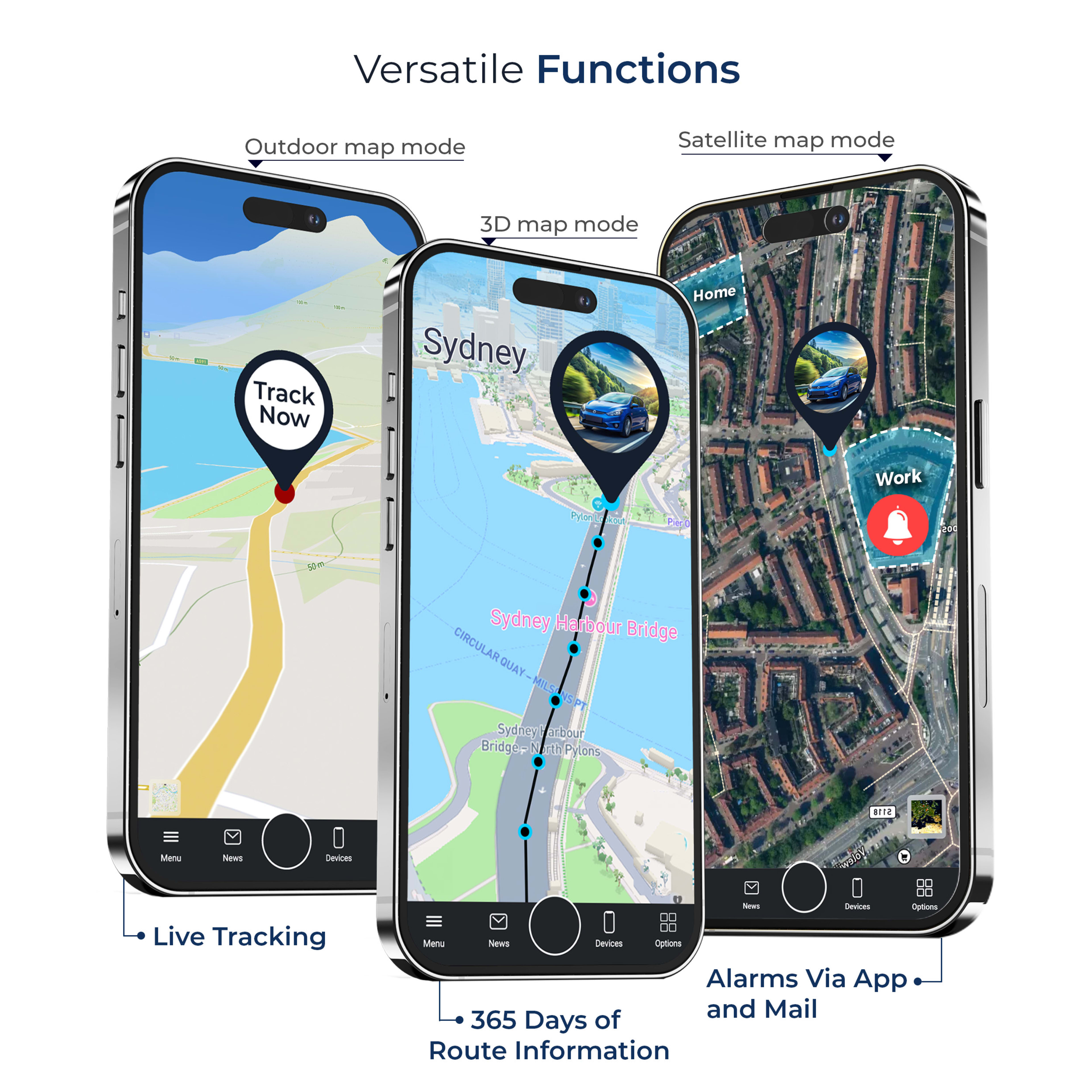 Salind 20 4G in the FINDER Portal app — live tracking and alarms