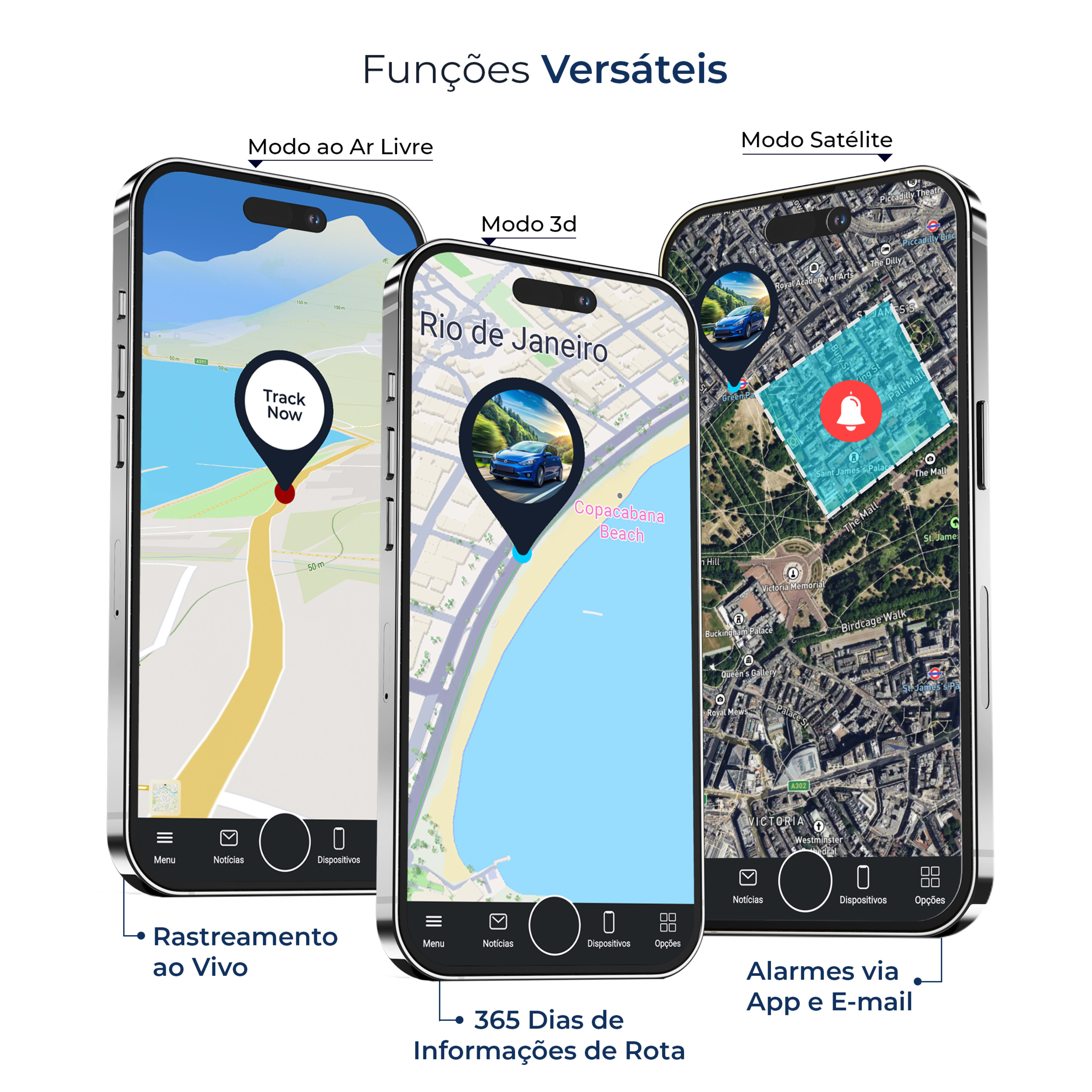 Salind 20 4G no app FINDER Portal — rastreamento ao vivo e alarmes