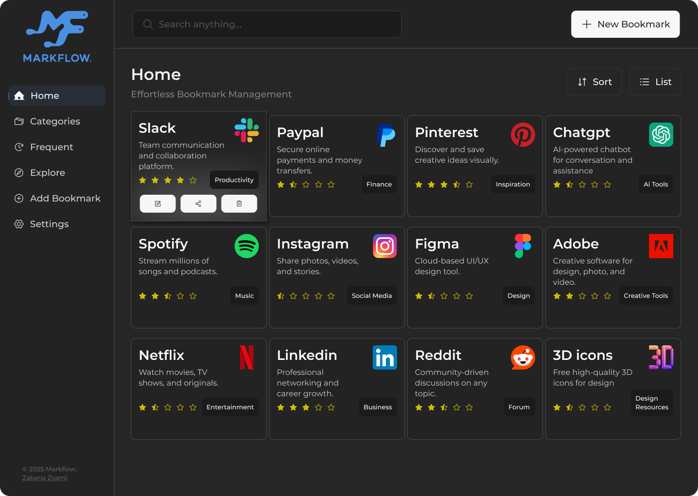 Bookmark Manager App preview
