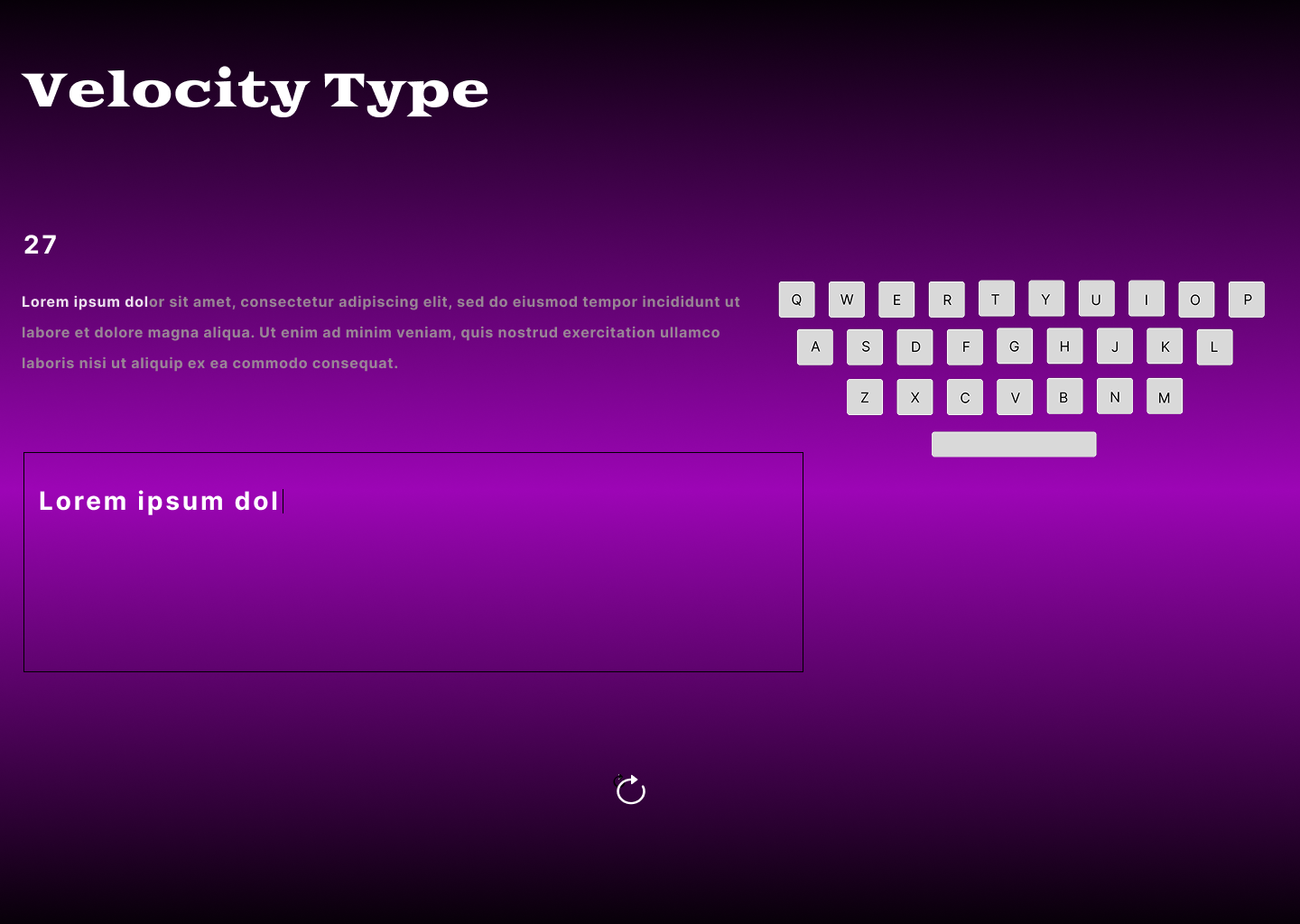 Typing Practice Interface preview