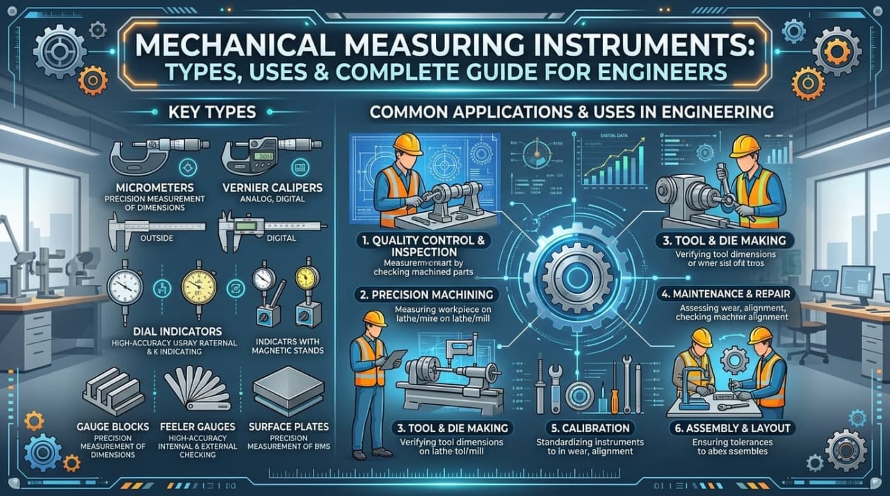 Mechanical Measuring Instruments: Types, Uses & Complete Guide for Engineers