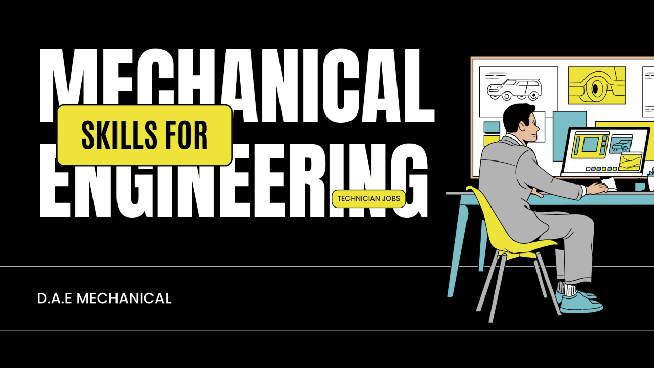 Skills for mechanical technician jobs in Pakistan 2025 — technical, software, and workshop skills