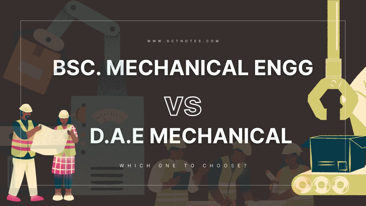 DAE Mechanical vs BSc Mechanical Engineering Pakistan 2025 — Complete Comparison Guide