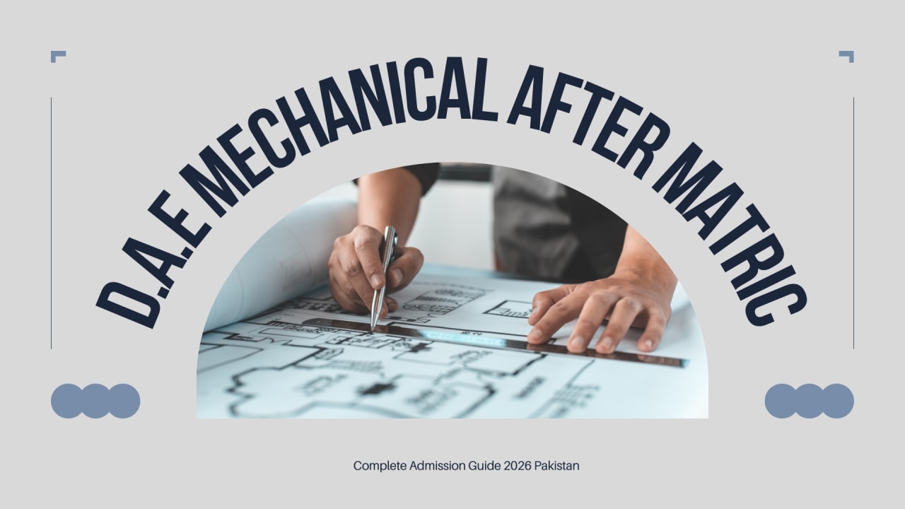 DAE Mechanical Admission Guide Pakistan 2026 — Eligibility, Syllabus, Scope and Career Opportunities