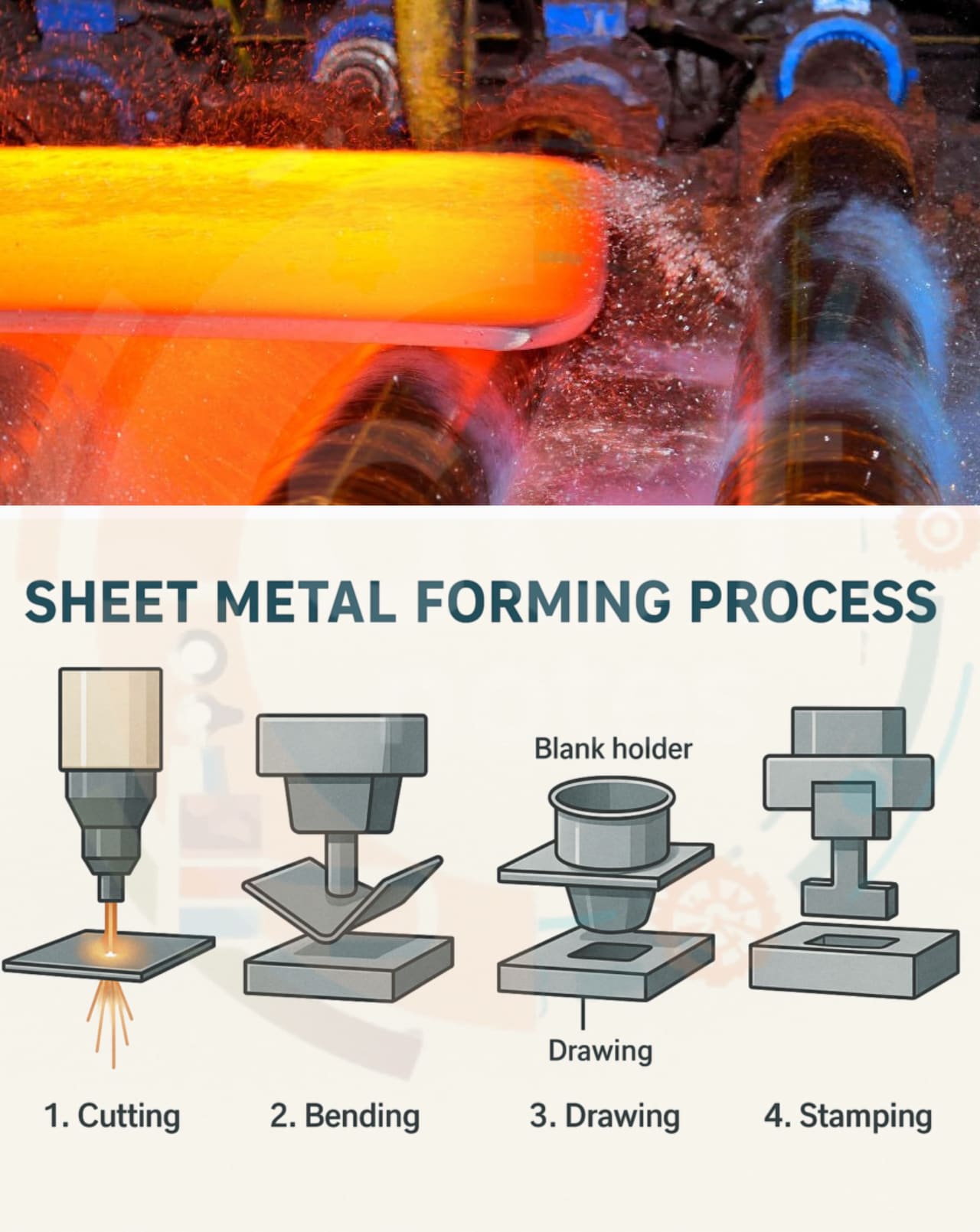 Description of Industrial shaping of metals and alloys