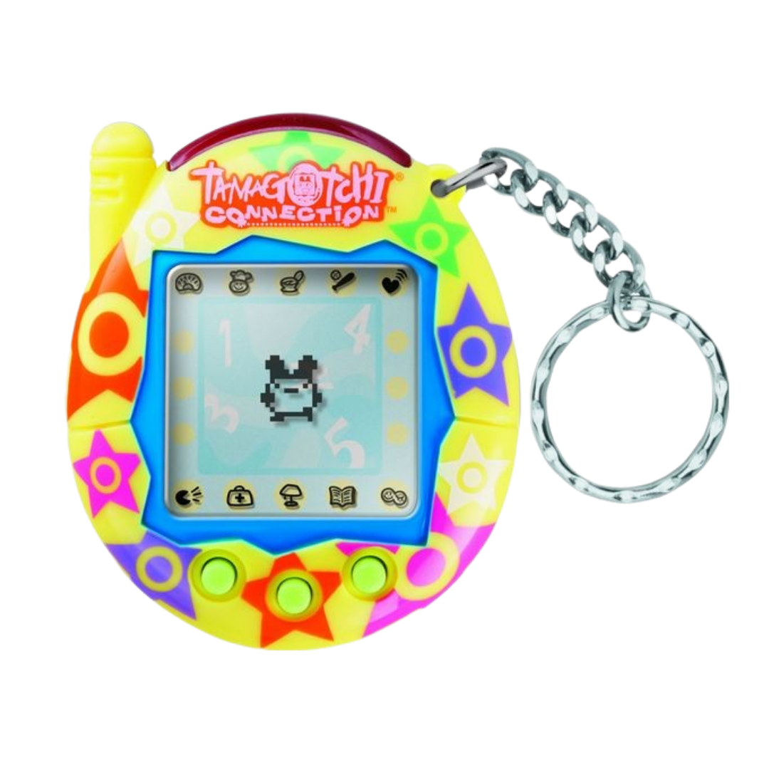 png of a rainbow tamagotchi