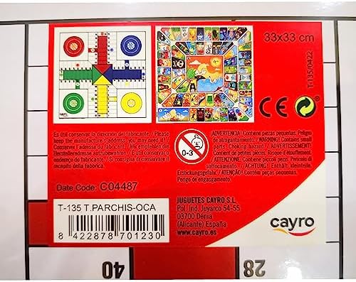 Vue 2 de Cayro Planche Parcheesi