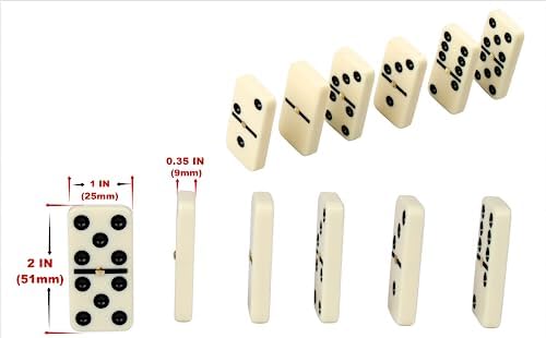 Vue 5 de Dominos Double Six Métalliques