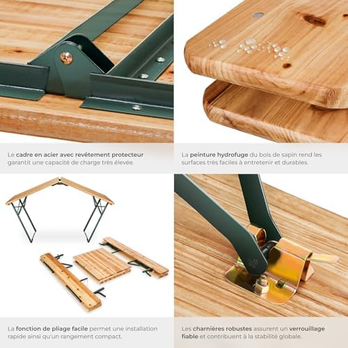 Vue 3 de Tectake Ensemble De Table