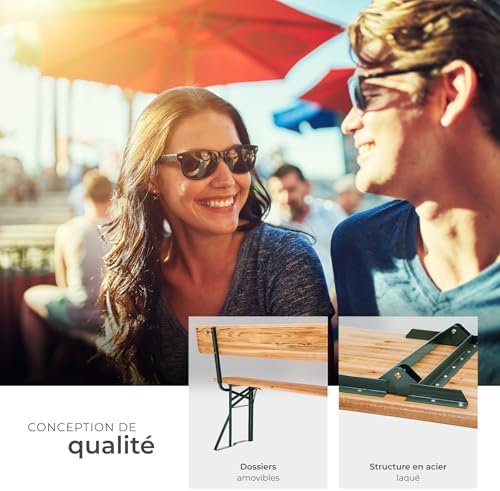 Vue 5 de Tectake Ensemble De Table