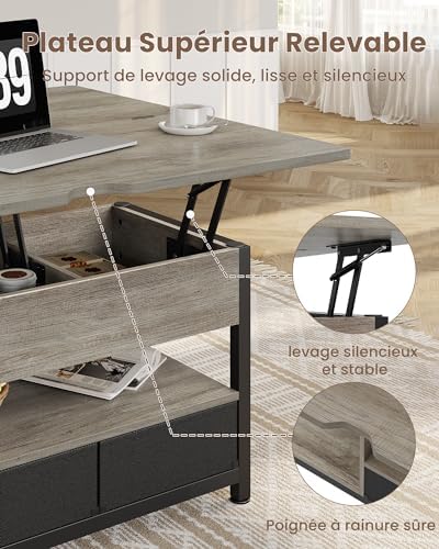 Vue 5 de Table Basse Relevable Table