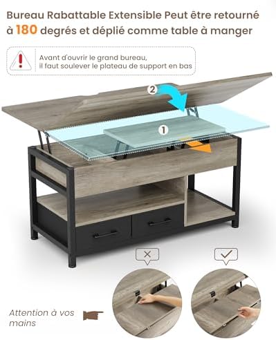 Vue 6 de Table Basse Relevable Table