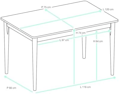 Vue 2 de Kayelles Table De Cuisine