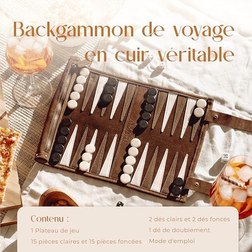 Vue 2 de Amari Backgammon De Voyage