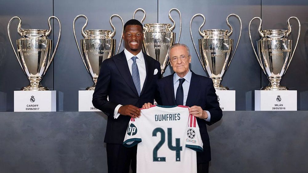 "Very proud" Dumfries unveiled as Real Madrid player until 2030
