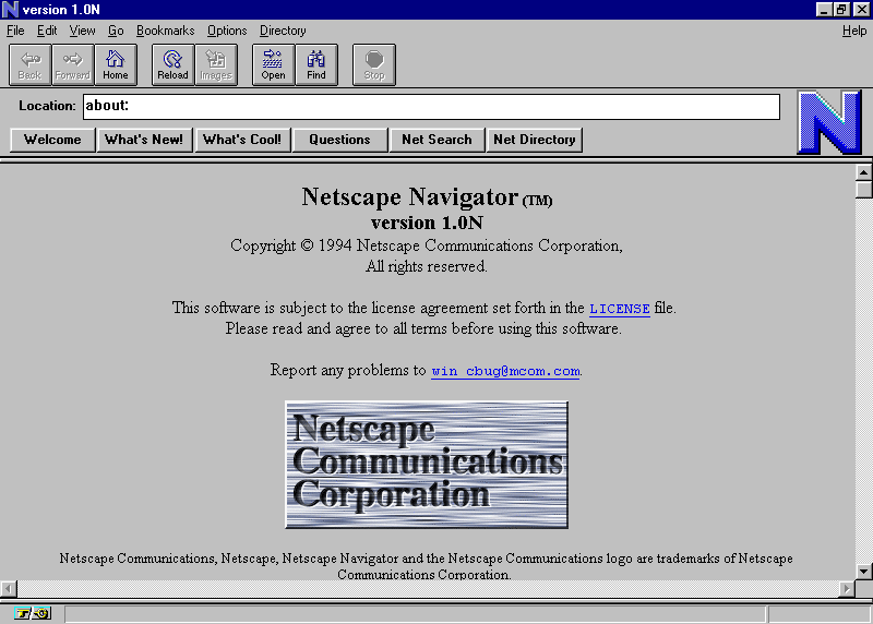 Netscape Web Browser
