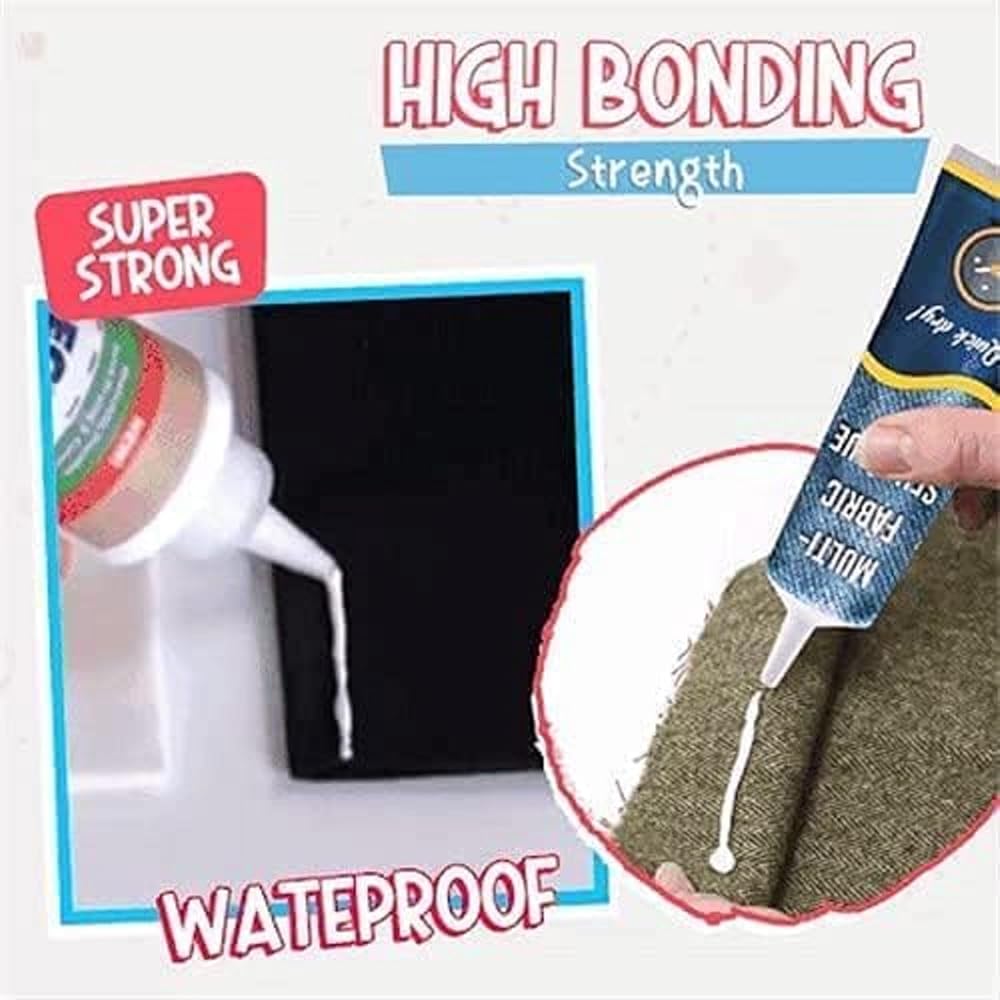 Multi Fabric Sew Glue Liquid Adhesive for Clothing Repair with Precision Nozzle, Fabric Bonding Glue for Denim Cotton Silk Polyester and Leather Cloth (50 ml) image 7