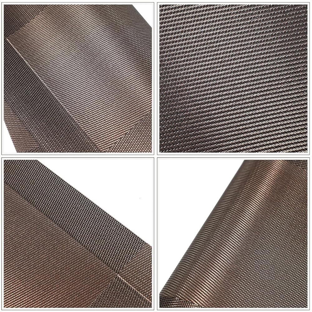 PVC Dining Table Placemats Set | Heat Resistant Non Slip Table Mats for Dining Table | Washable Kitchen Table Mat for Plates and Cutlery(Brown, Pack of 6) image 4