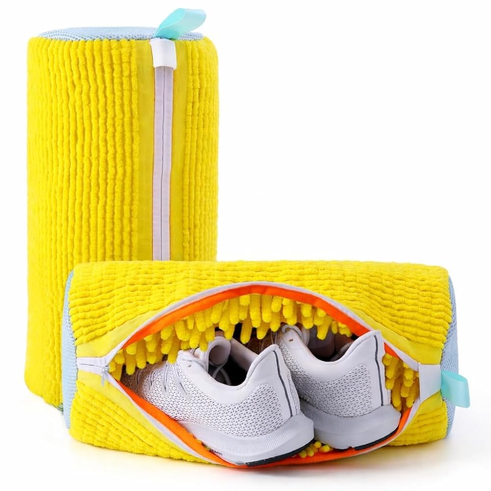 Shoe Washing Bag for Washing Machine | Microfiber Shoe Laundry Bag with Zipper | Reusable Sneaker Cleaning Bag for Shoes, Toys and Delicate Items