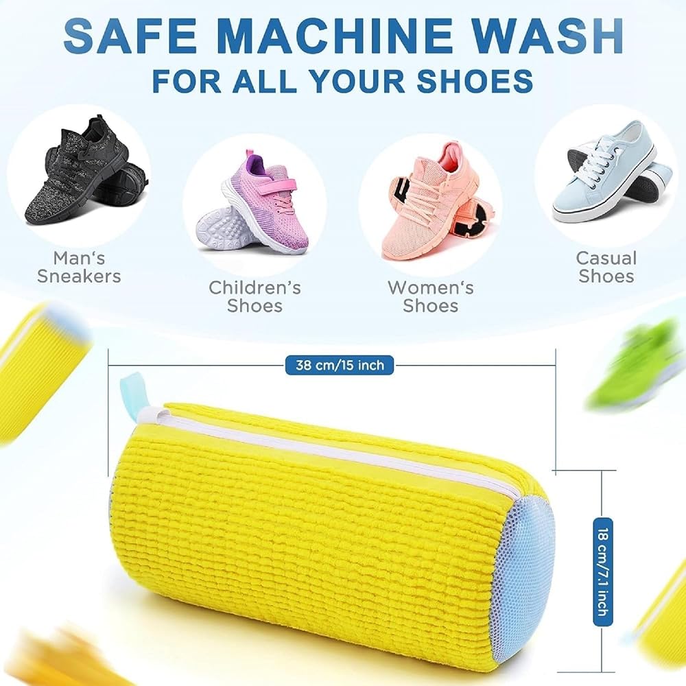 Shoe Washing Bag for Washing Machine | Microfiber Shoe Laundry Bag with Zipper | Reusable Sneaker Cleaning Bag for Shoes, Toys and Delicate Items image 2