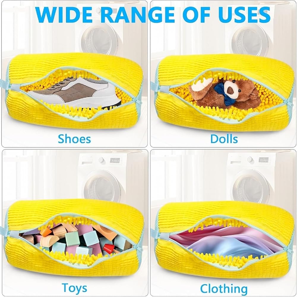 Shoe Washing Bag for Washing Machine | Microfiber Shoe Laundry Bag with Zipper | Reusable Sneaker Cleaning Bag for Shoes, Toys and Delicate Items image 5