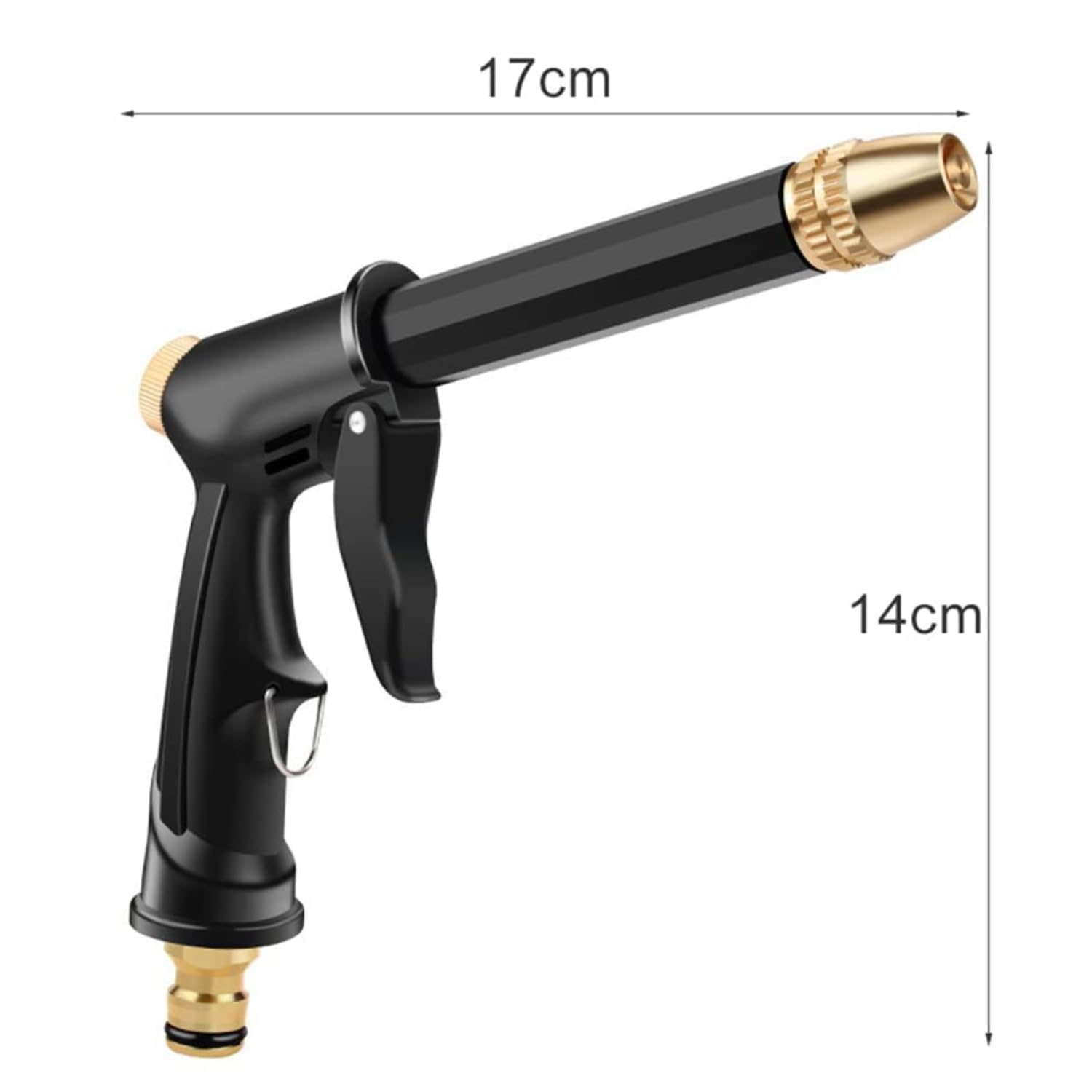 Car Wash Water Spray Gun with Trigger Handle and Rotating Spray Head, Metal Connector Hose Sprayer with Extended Barrel image 7