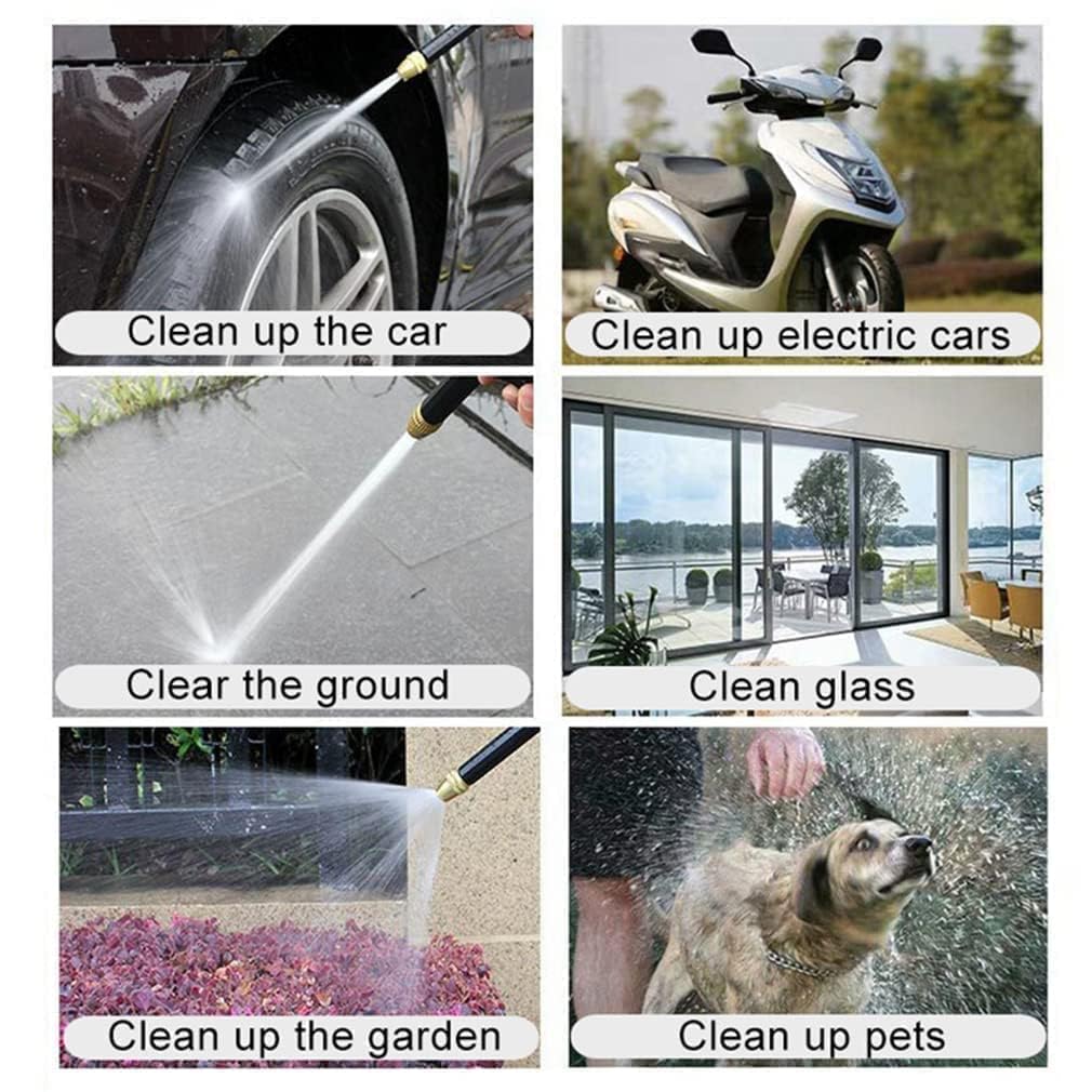Car Wash Water Spray Gun with Trigger Handle and Rotating Spray Head, Metal Connector Hose Sprayer with Extended Barrel image 8