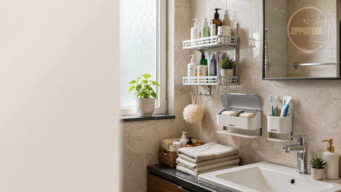 15 Small Bathroom Storage Ideas for Indian Homes Using Smart Wall Mounted Organizers