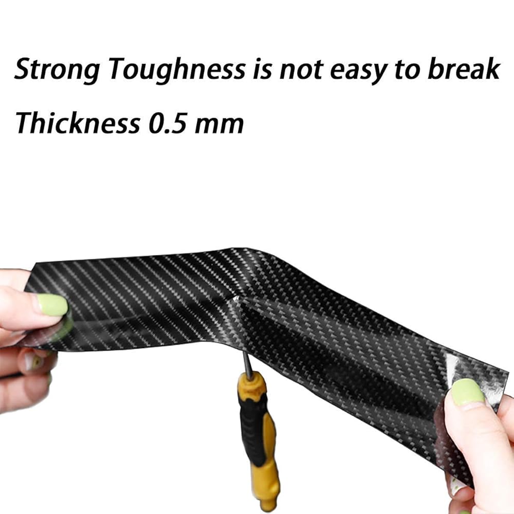 Car Door Sill Protector Tape 5 Meter Long x 2 Inch Wide (5 cm), Carbon Fibre Texture Anti-Scratch Protection Film, Vehicle Door Edge Guard Strip for Scratch & Scuff Protection image 6