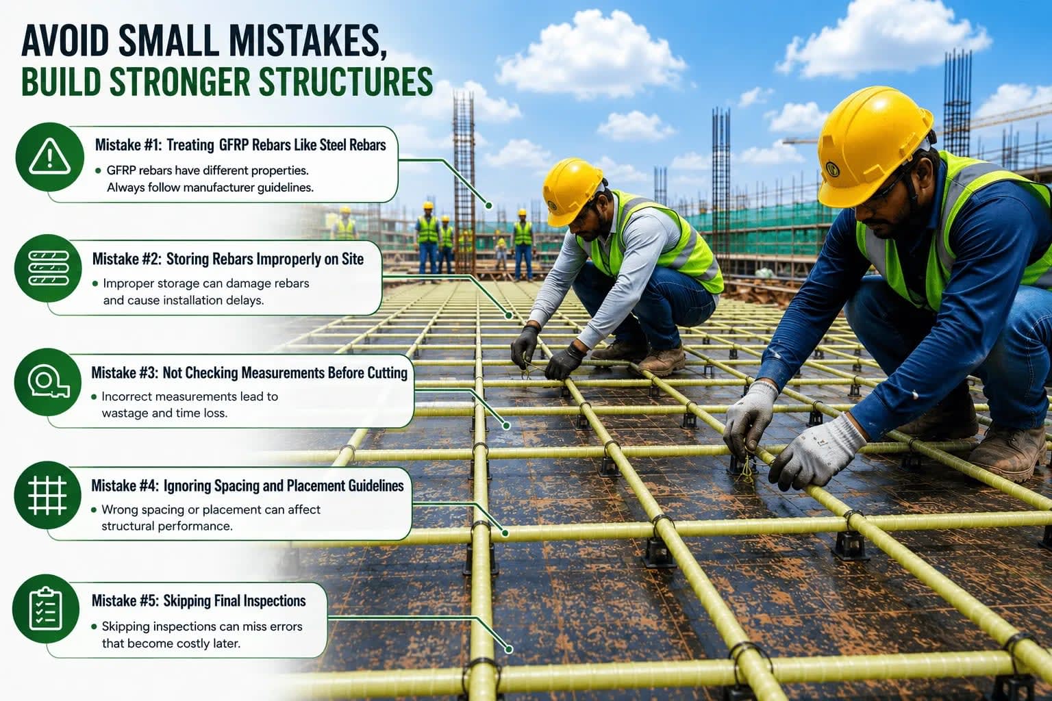 gfrp in construction, mistakes to avoid