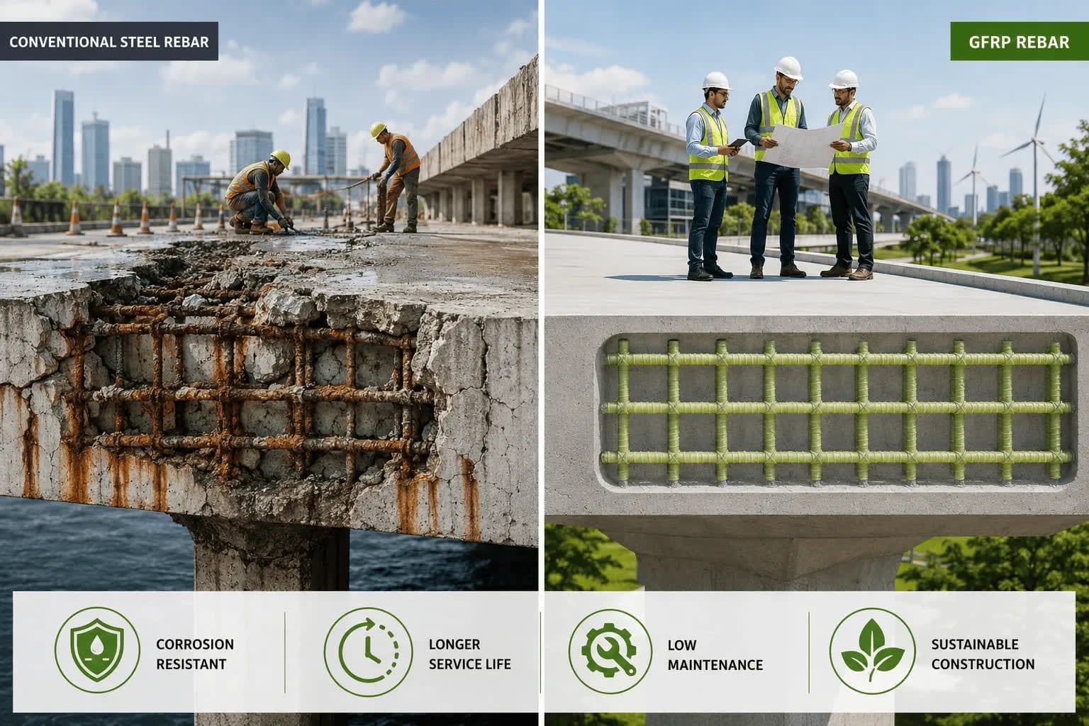 gfrp rebar vs steel rebar