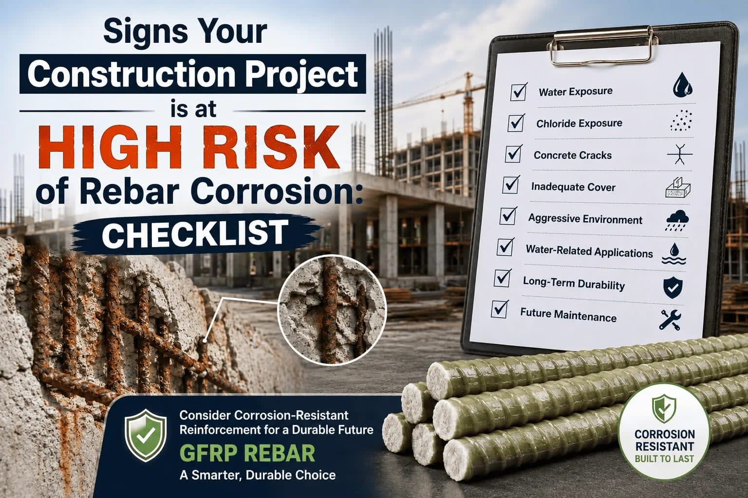 Signs Your Construction Project is at High Risk of Rebar Corrosion