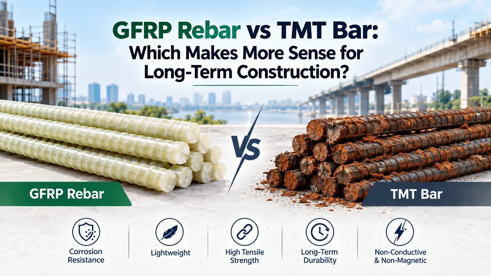 gfrp bars vs tmt bar