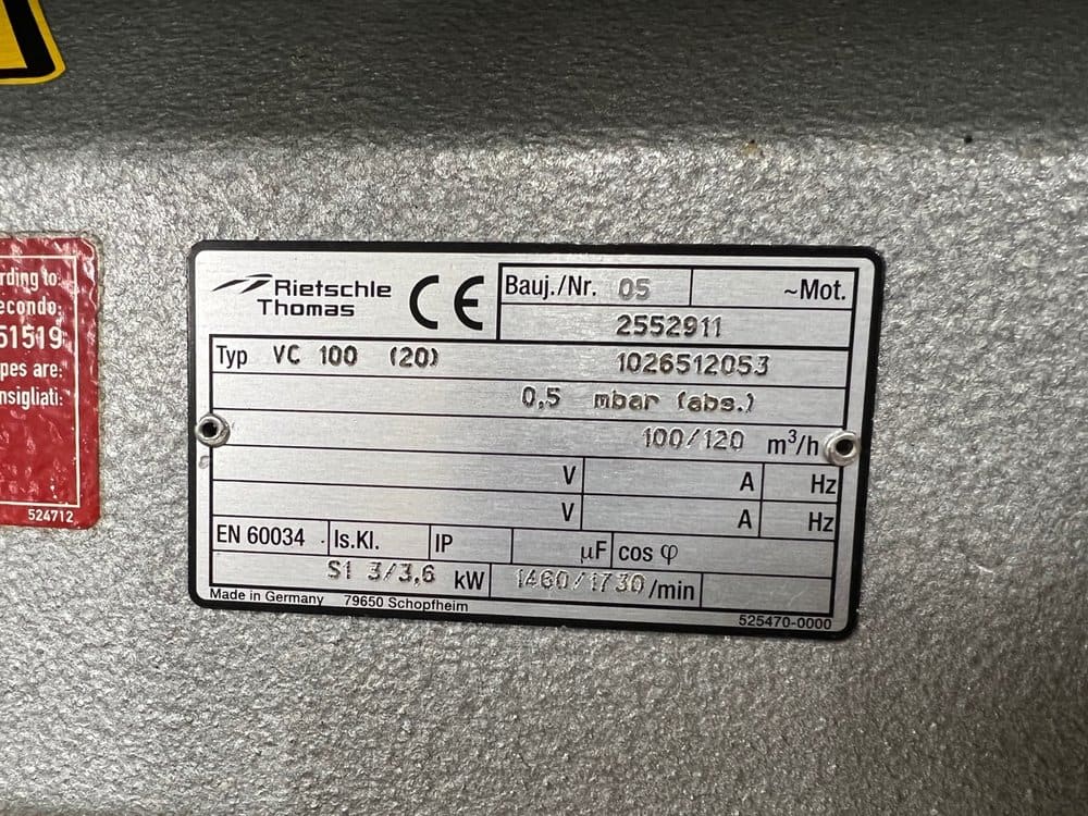 Vemag vacuum pump