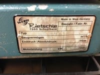Rietschle booster pump