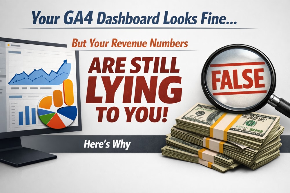 Your GA4 Dashboard Looks Fine. Your Revenue Numbers Are Still Lying to You - Here's Why