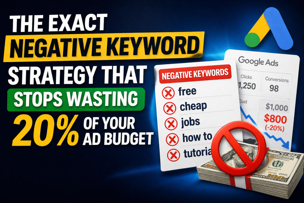 The Exact Negative Keyword Strategy That Stops Wasting 20% of Your Ad Budget