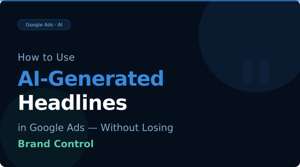 How to Use AI-Generated Headlines in Google Ads Without Losing Brand Control